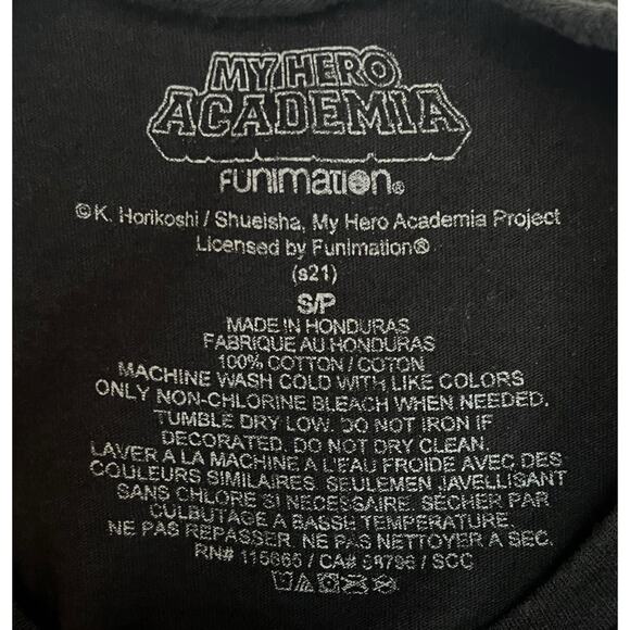 My Hero Academia Anime Plus Ultra 1-A Class Graphic Tee | Black T-Shirt Size SP - Picture 4 of 7
